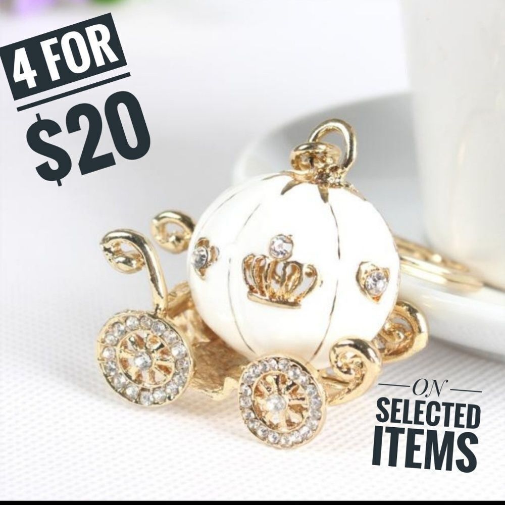 Keyring Pumpkin Carriage Pendant 4 for $20